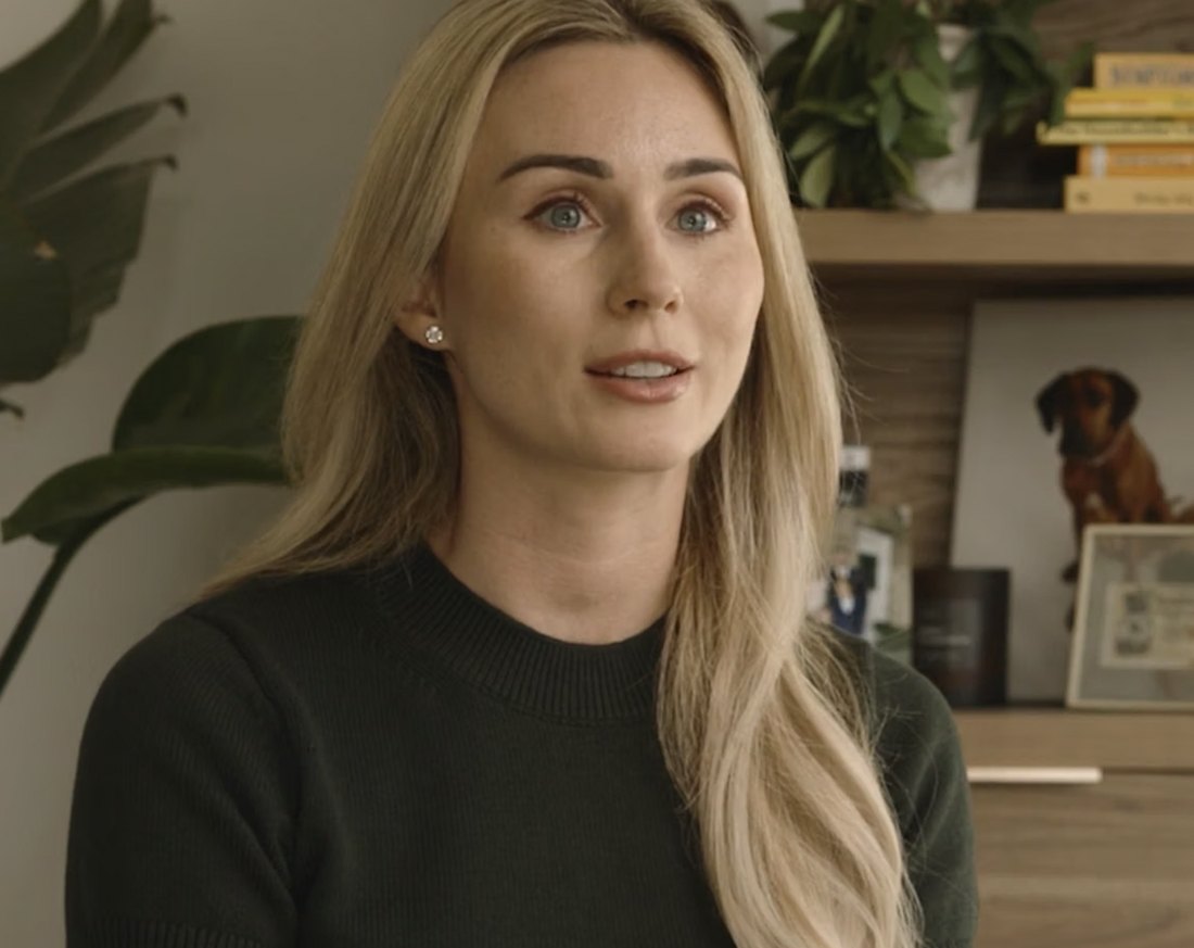 Charlotte Ridley speaking to camera